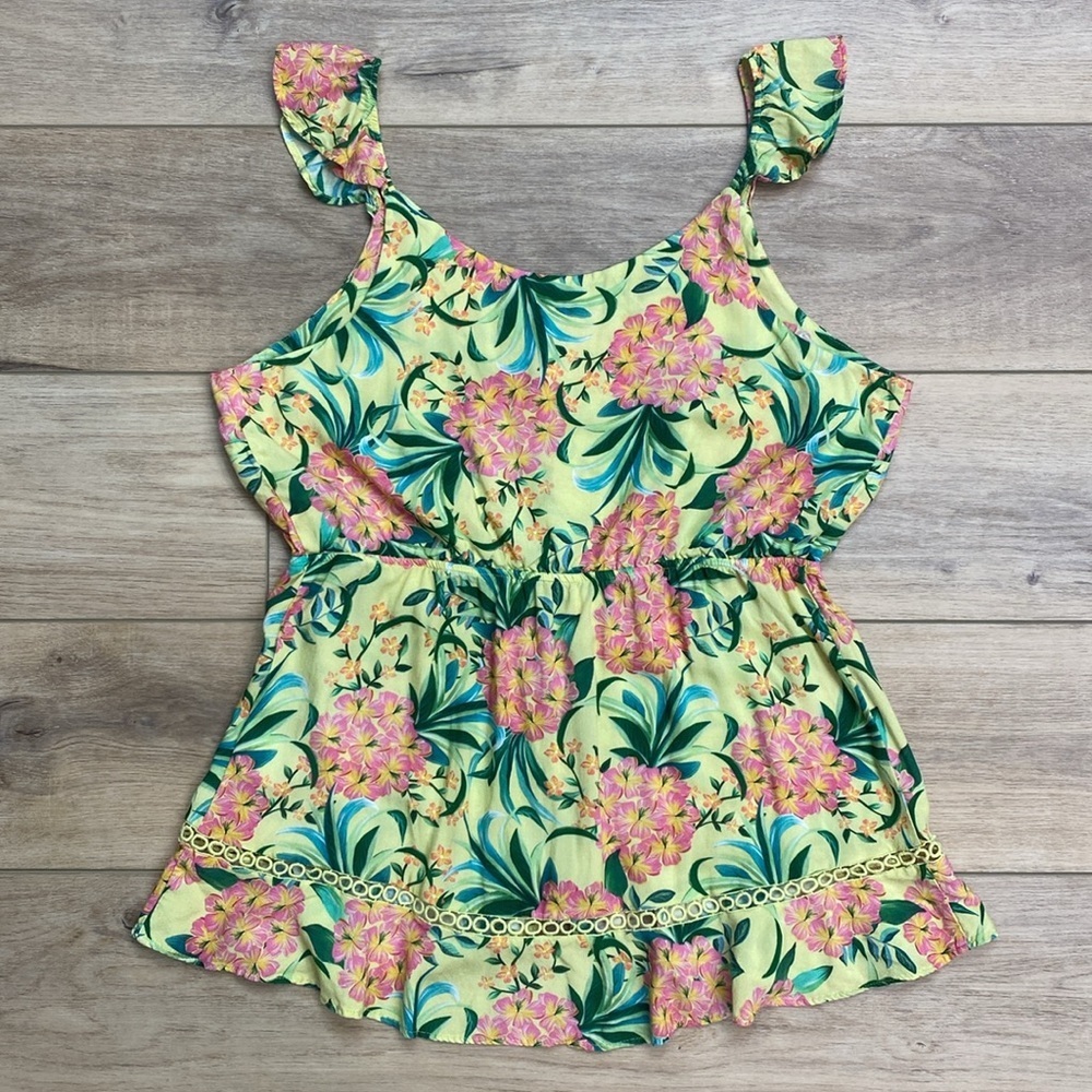 Farm Rio‎ Floral Ruffle Tank Top - Picture 10 of 16